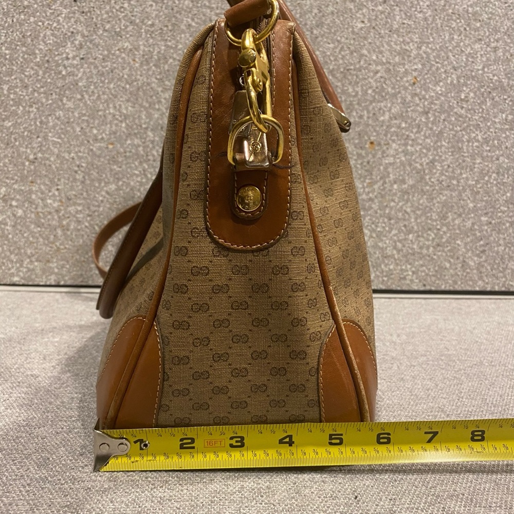 Vintage Gucci Monogram Handbag Crossbody With Shoulder Strap - Picture 7 of 16